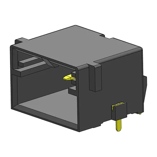 Pitch 4.00mm male chassis single row 1*4Pin frame port connector parallel to PCB board (through hole)