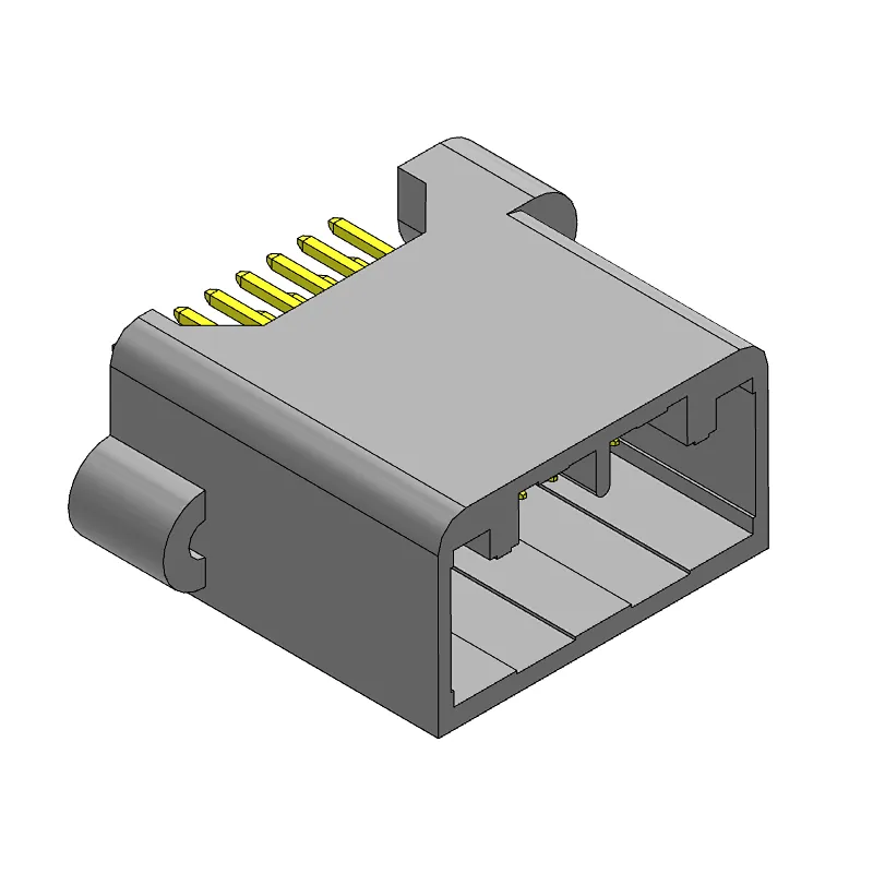 Pitch 2.20mm male chassis double row 2*8Pin frame port connector vertical PCB board (through hole)