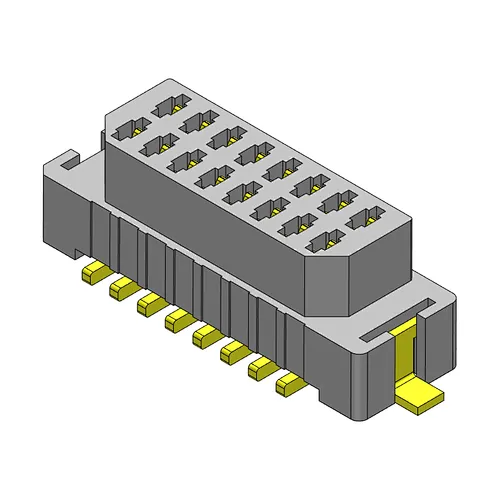 Pin pitch 1.00mm double row female chassis board-to-board series connectors (3p-15p) perpendicular to the PCB board SMT solderin