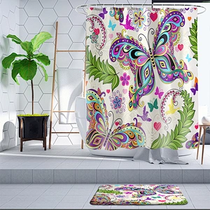 Cartoon  Colorful Kid little cute puppies owl  Fabric Waterproof Home Bathtub Decor 12 Pack Plastic Hooks