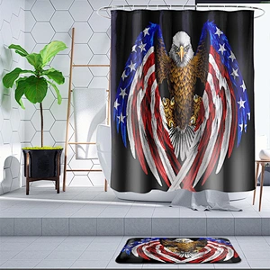 Animal Shower Curtain Funny American hawk Cat lion Butterfly Curtains For Bathroom Waterproof Bathroom Decor With Hooks