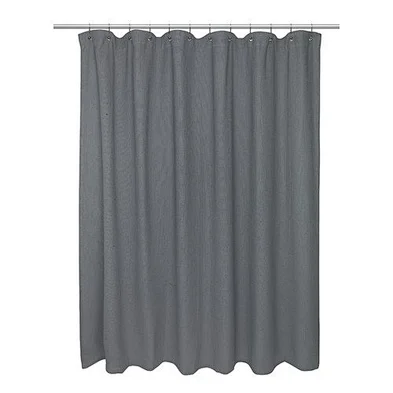 Machine Washable Mold and Mildew Resistant Waterproof Bathroom Extra Long Plain White Fabric Shower Curtain Liner with Magnet