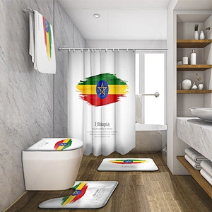 toilet curtain sets waterproof ethiopian custom printed shower curtain sets bathroom curtains