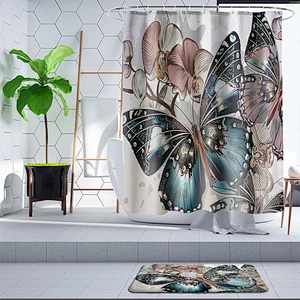 Animal Shower Curtain Funny American hawk Cat lion Butterfly Curtains For Bathroom Waterproof Bathroom Decor With Hooks