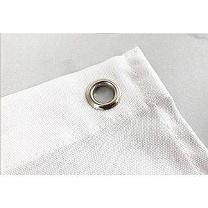Machine Washable Mold and Mildew Resistant Waterproof Bathroom Extra Long Plain White Fabric Shower Curtain Liner with Magnet