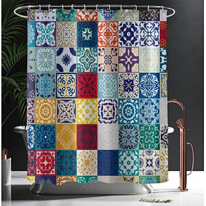 boho flower shower curtain bathroom yellow sunflower floral printed shower curtain painting sets with non-slip rugs