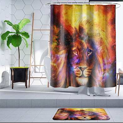 Animal Shower Curtain Funny American hawk Cat lion Butterfly Curtains For Bathroom Waterproof Bathroom Decor With Hooks