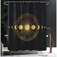 custom printed shower curtains Moon Sun Fancy Bohemia European Style Printed 3D Simple Bathroom Shower Curtain