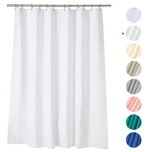 White Shower Curtain Liner with Mildew Resistant