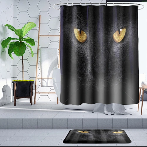 Animal Shower Curtain Funny American hawk Cat lion Butterfly Curtains For Bathroom Waterproof Bathroom Decor With Hooks