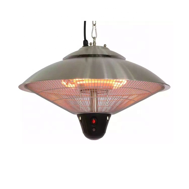 patio restaurant coffee bar stainless aluminum umbrella shape 900W 1200W 1500W 2200W remote control hanging electric heater