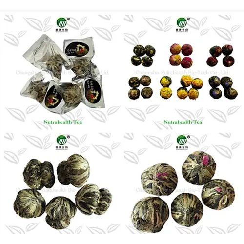 Eu Standard Organic Blooming Flower Tea/Health Chinese Green Tea Flavored Flowering Blooming Tea