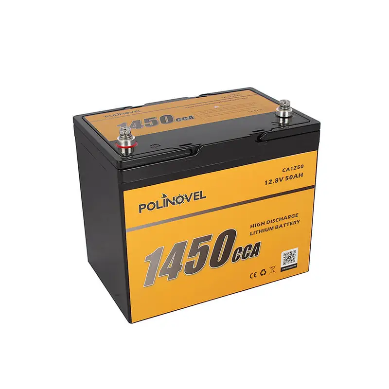 Polinovel 1450CCA Audio Lifepo4 Jump Starter Motorcycle Iron Motorbike Lithium Ion Car Starting Battery