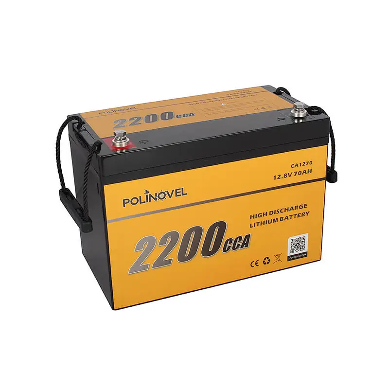 Polinovel 2200CCA Lifepo4 Car Audio Power Start Cells 12v Ion Starter Starting Lithium Marine Cranking Battery