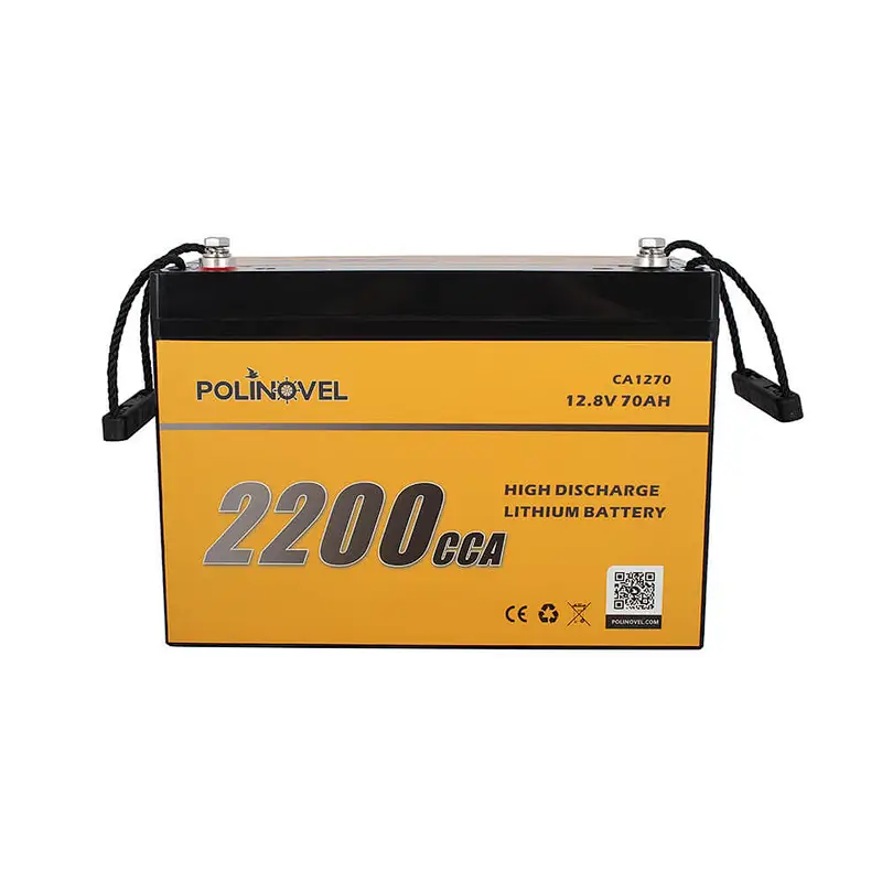 Polinovel 2200CCA Lifepo4 Car Audio Power Start Cells 12v Ion Starter Starting Lithium Marine Cranking Battery