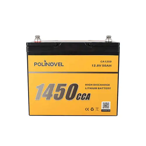 Polinovel 1450CCA Audio Lifepo4 Jump Starter Motorcycle Iron Motorbike Lithium Ion Car Starting Battery