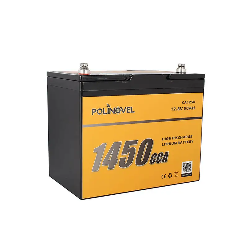 Polinovel 1450CCA Audio Lifepo4 Jump Starter Motorcycle Iron Motorbike Lithium Ion Car Starting Battery