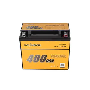 Polinovel 400CCA Power Starting Motorcycle Small Lithium Ion Battery
