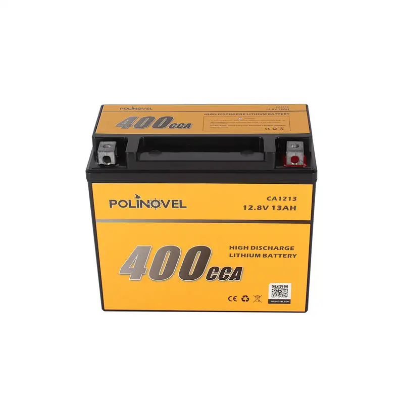 Polinovel 400CCA Power Starting Motorcycle Small Lithium Ion Battery
