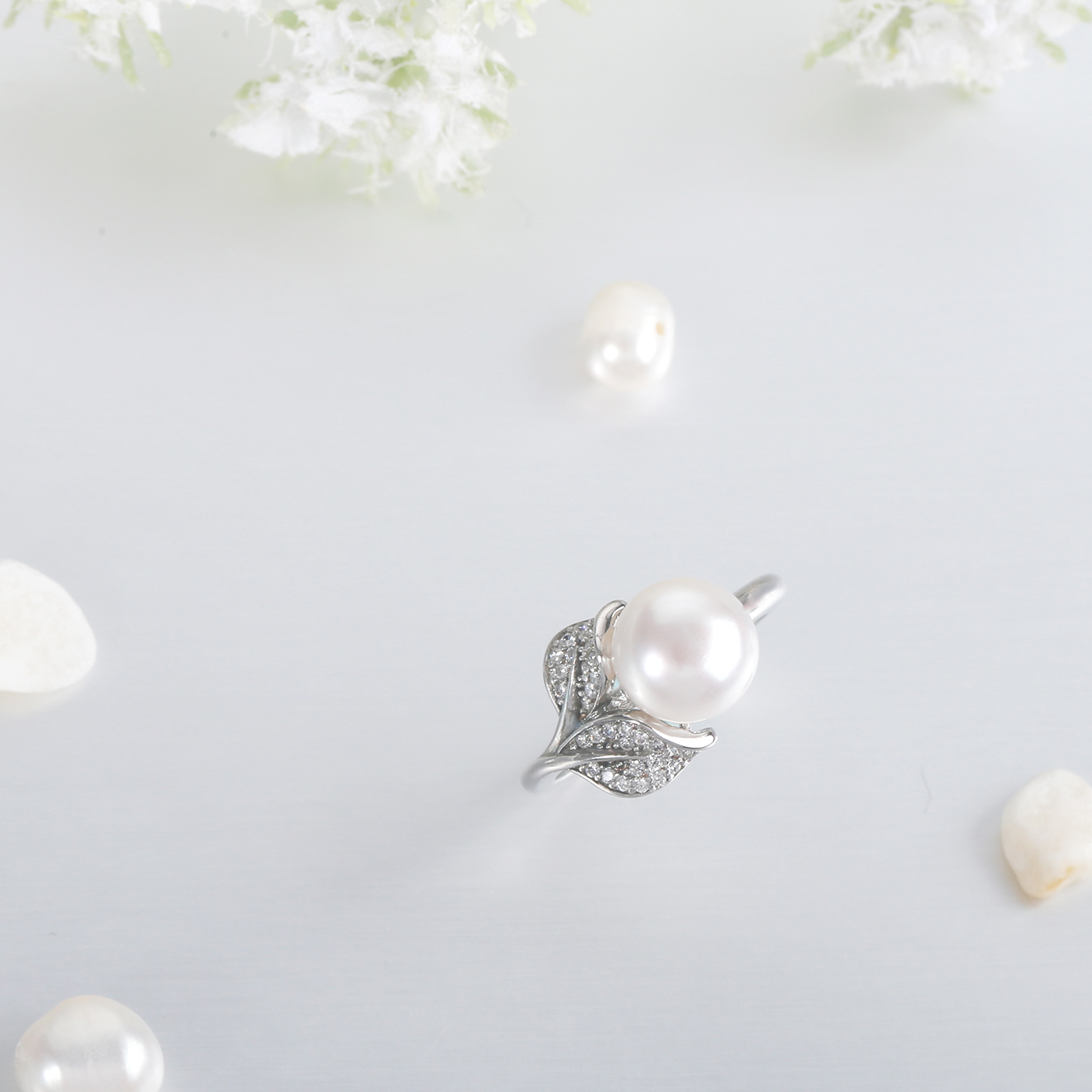 925 sterling silver pearl ring for men women best pearl jewelry gift