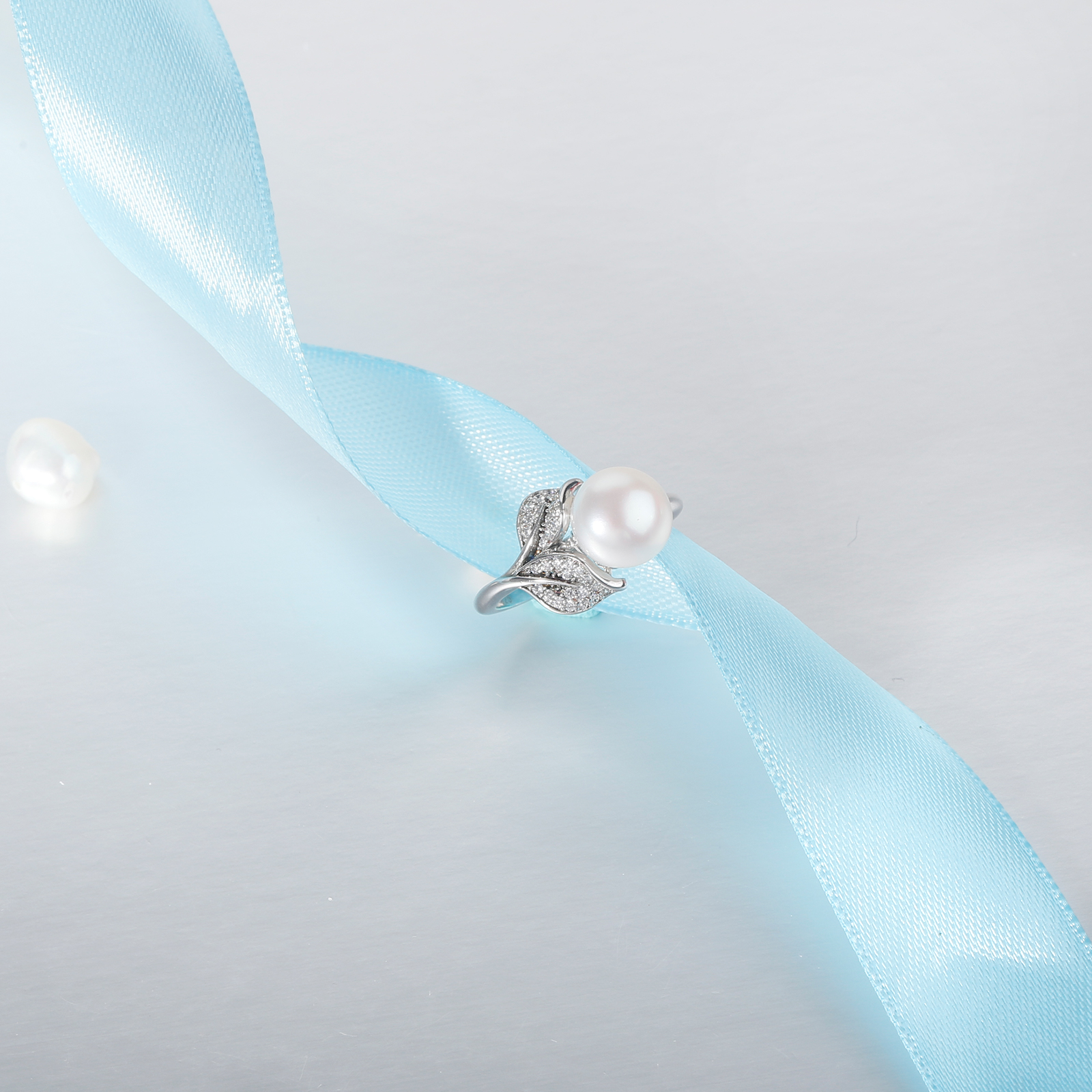 Cultured freshwater pearl ring 925 sterling silver wedding rings for women and men