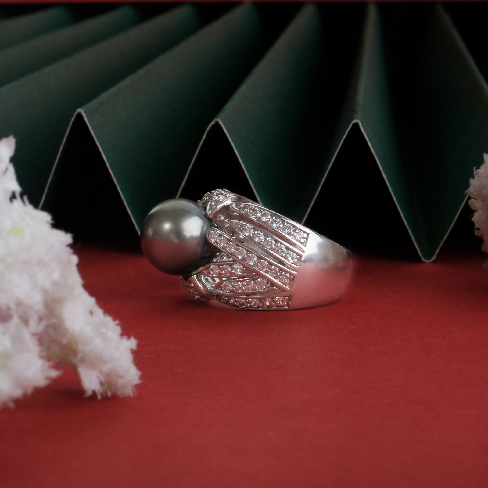 Fashion angel shape silver cz ring elegant engagement rings