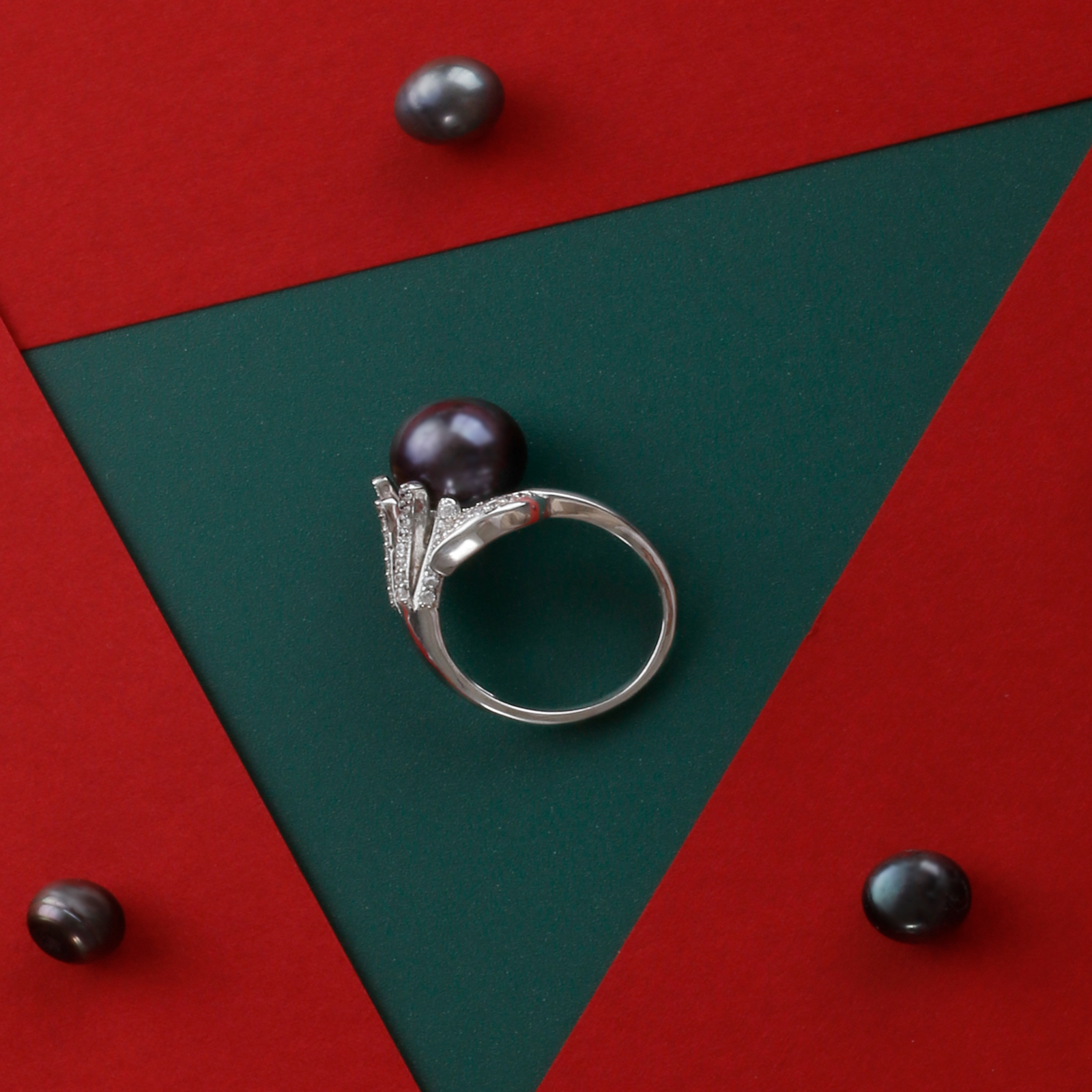 925 cubic zirconia wedding rings handmade classic pearl ring best gift pearl rings