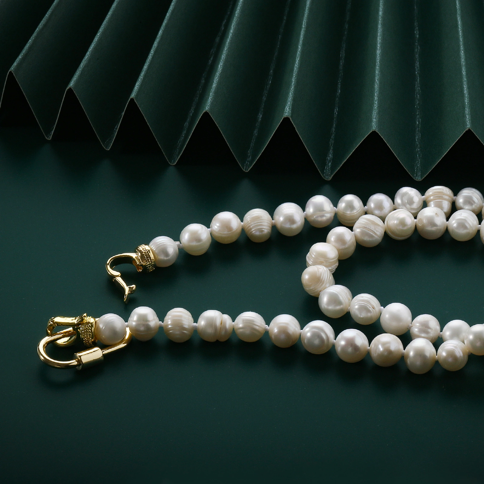 freshwater pearl strand necklace handmade elegant brass necklace for women men