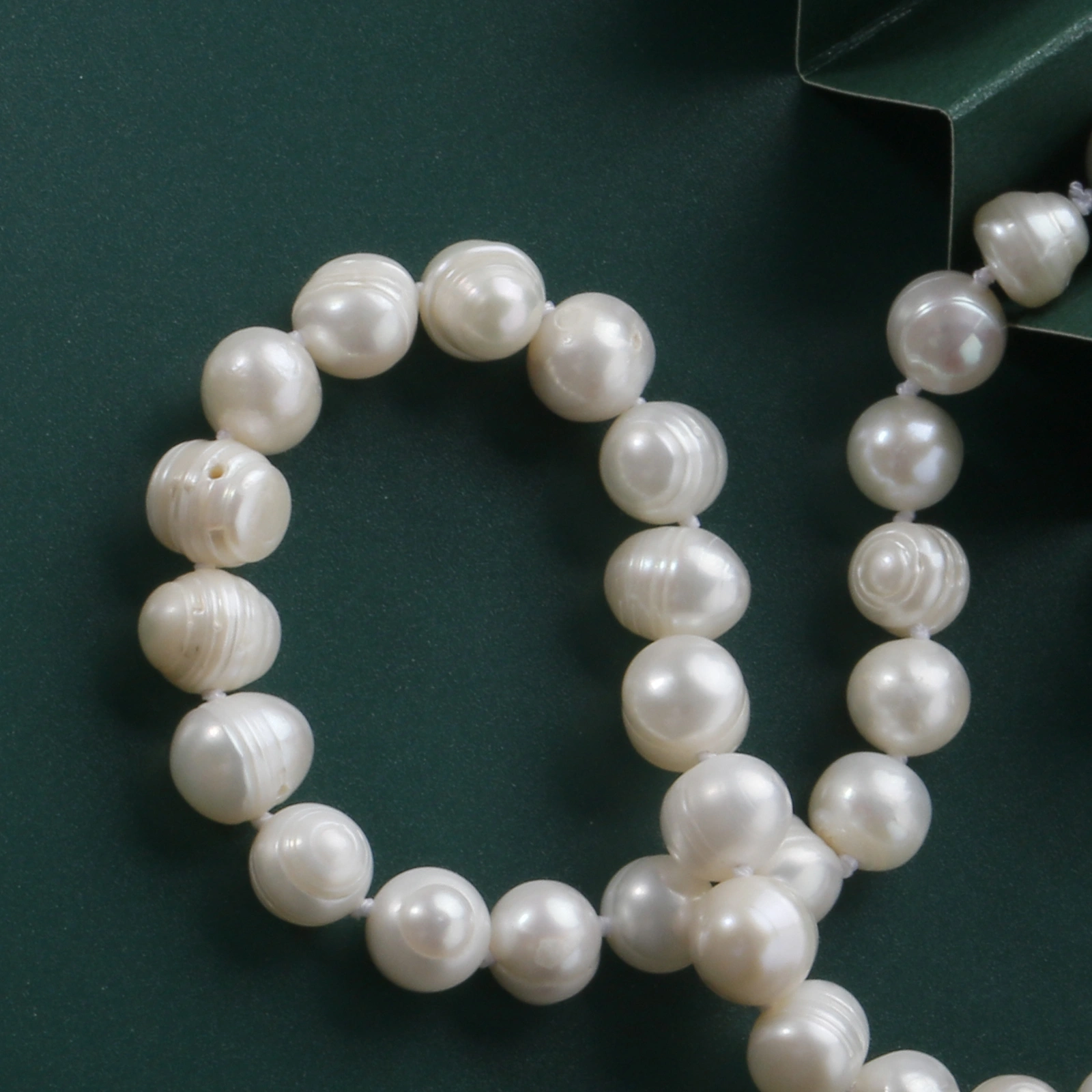 8-9mm round white pearl strand necklace for women and men real pearl choker necklace
