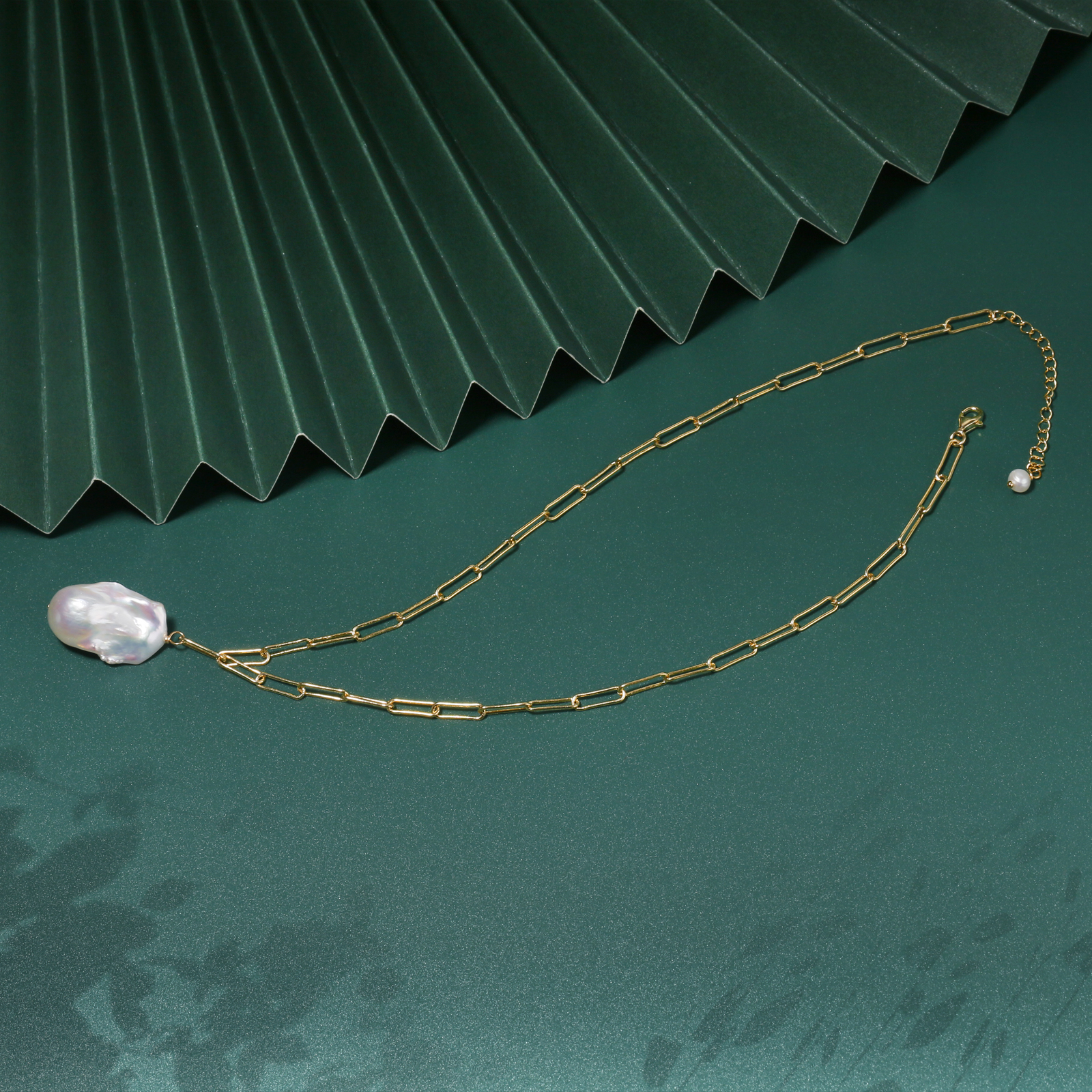 15x20mm baroque pearl pendant 925 sterling silver chain extension chain silver necklace