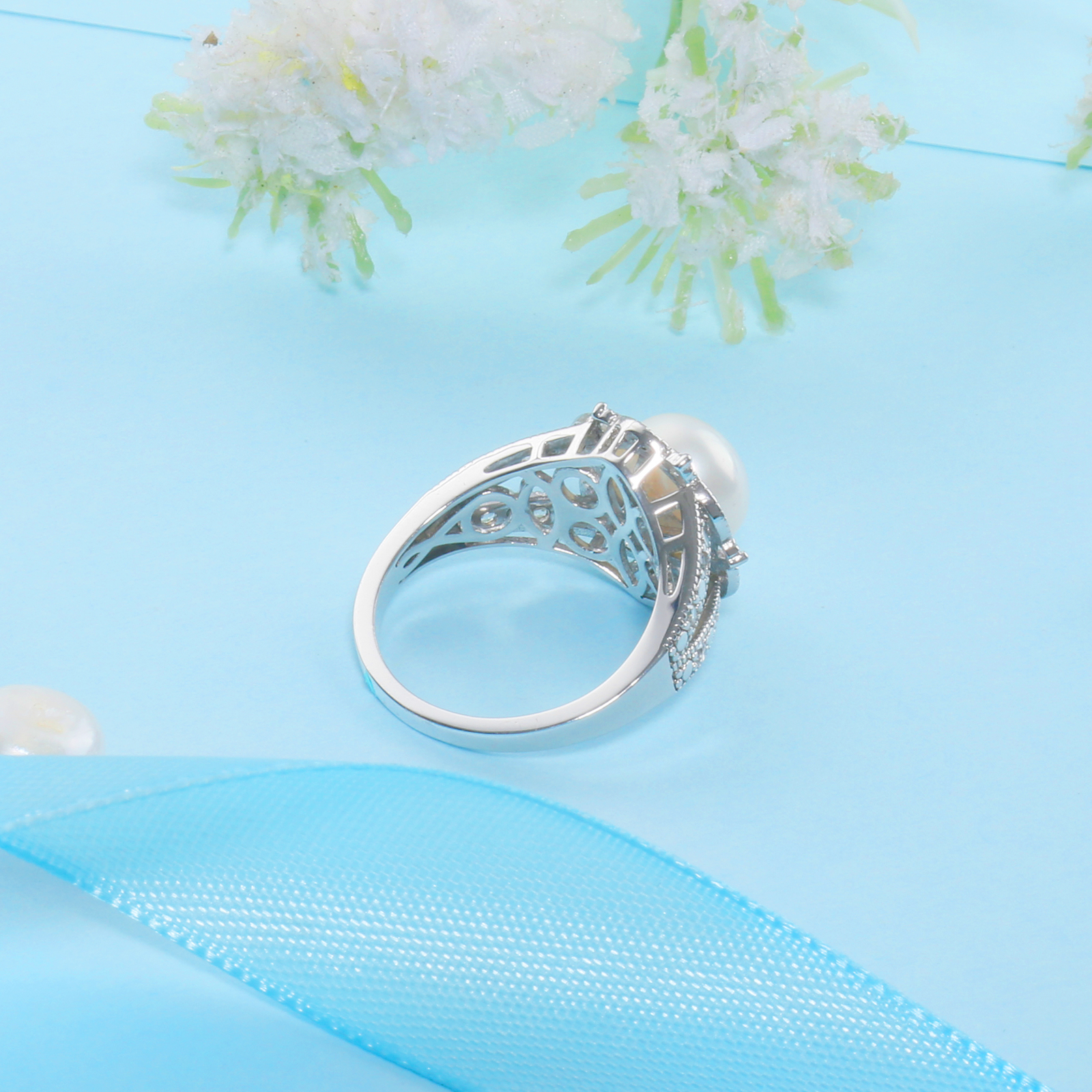 Fashion 925 sterling silver ring design with cubic zirconia rings