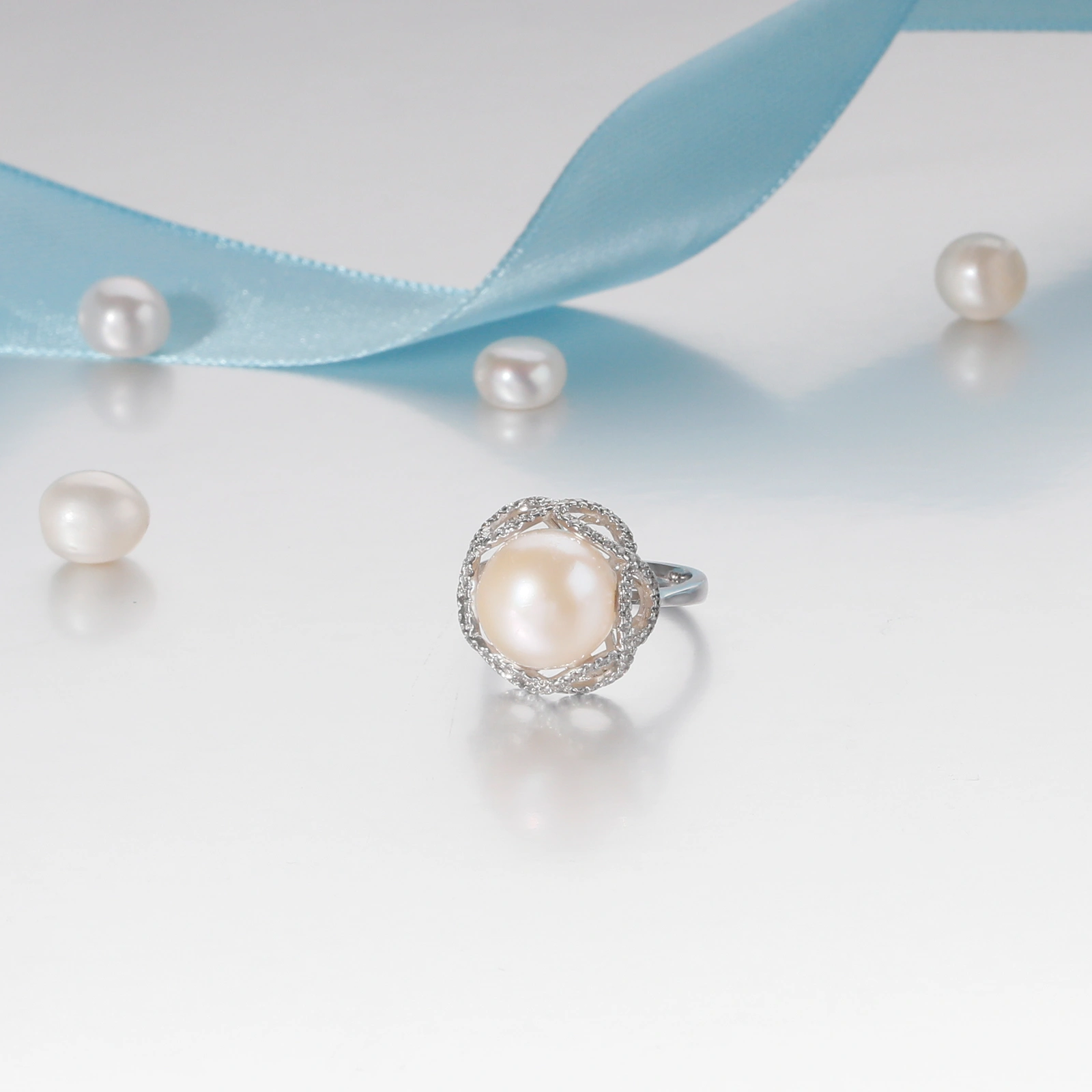 925 sterling silver wedding ring with freshwater pearl fashion elegant women men jewelry best part gifts
