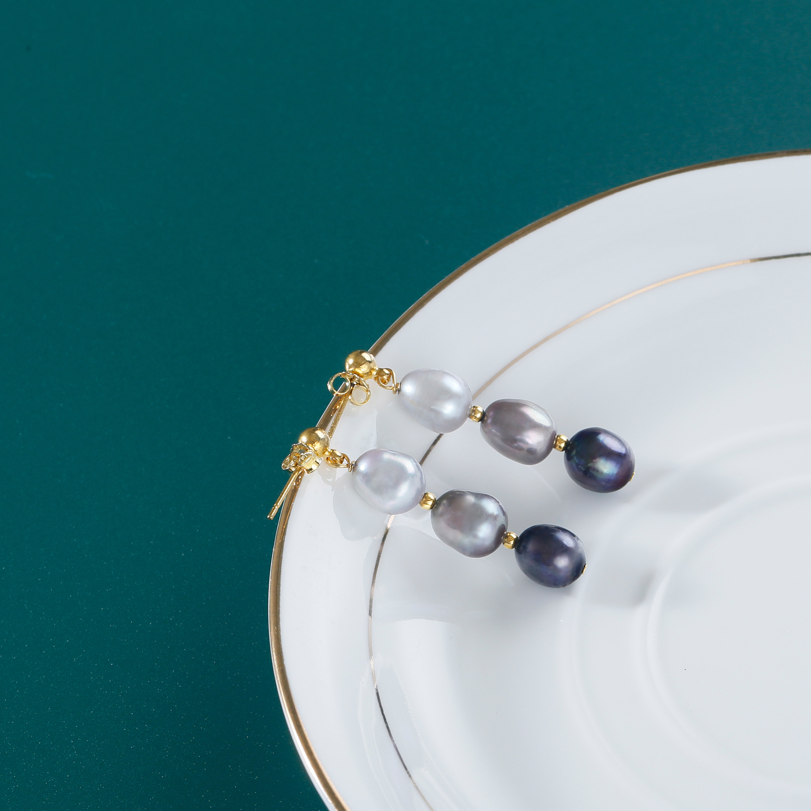 7-8mm trilaminar pearl silver stud earrings elegant jewelry gifts for women girls
