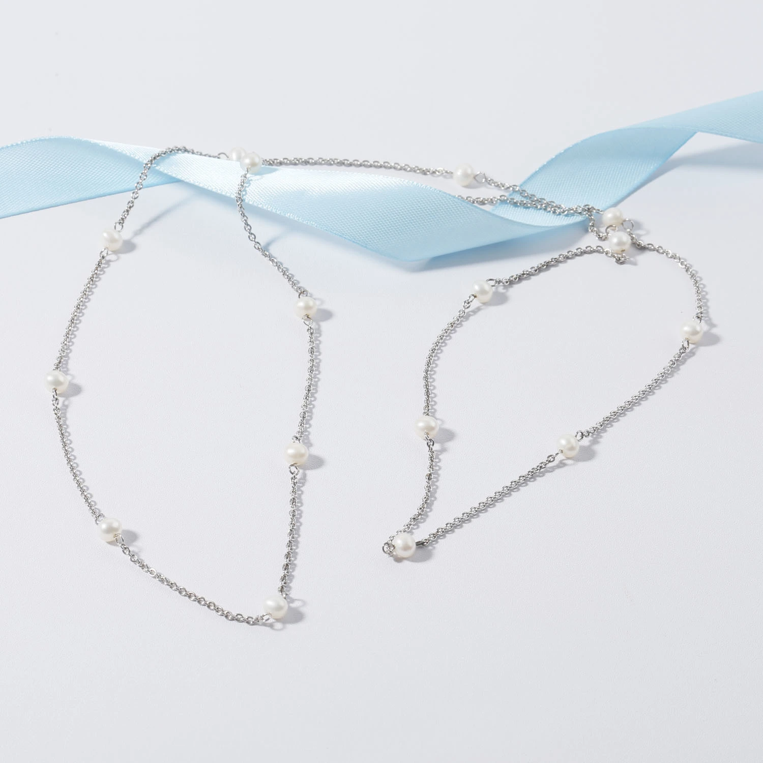 925 sterling silver chain necklace for women girls best pearl jewelry gifts