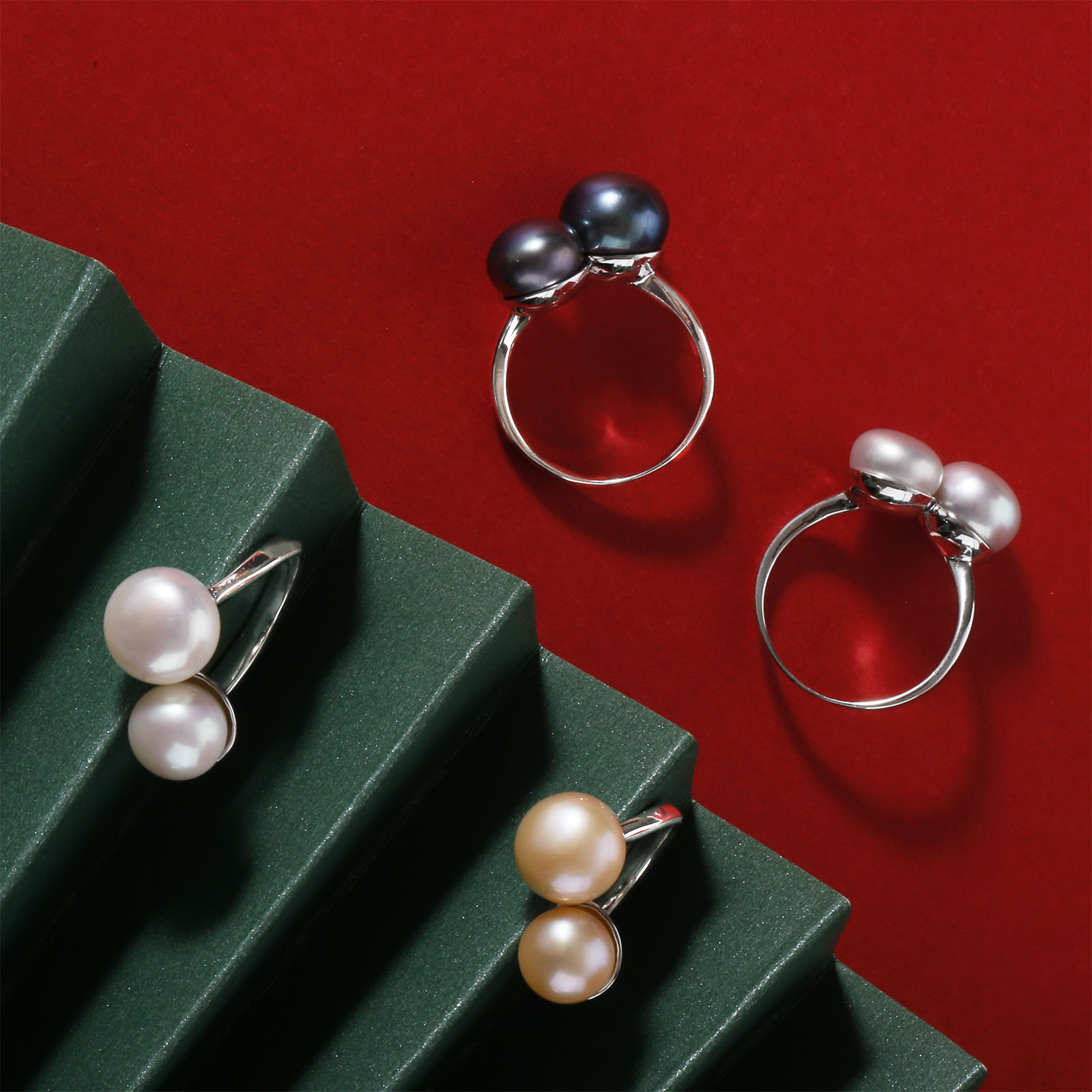 925 sterling silver ring for women girls fashion simple rings best pearl jewelry gifts