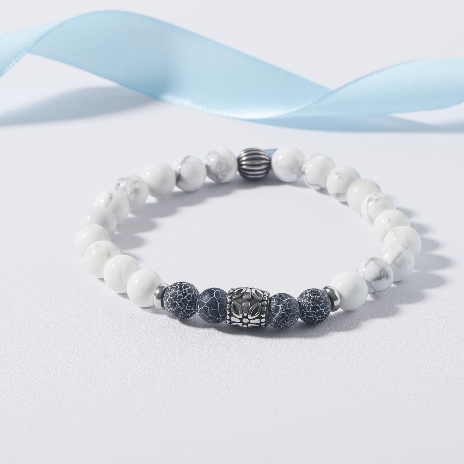 fashion handmade gemstone beads stretch bracelet for men women