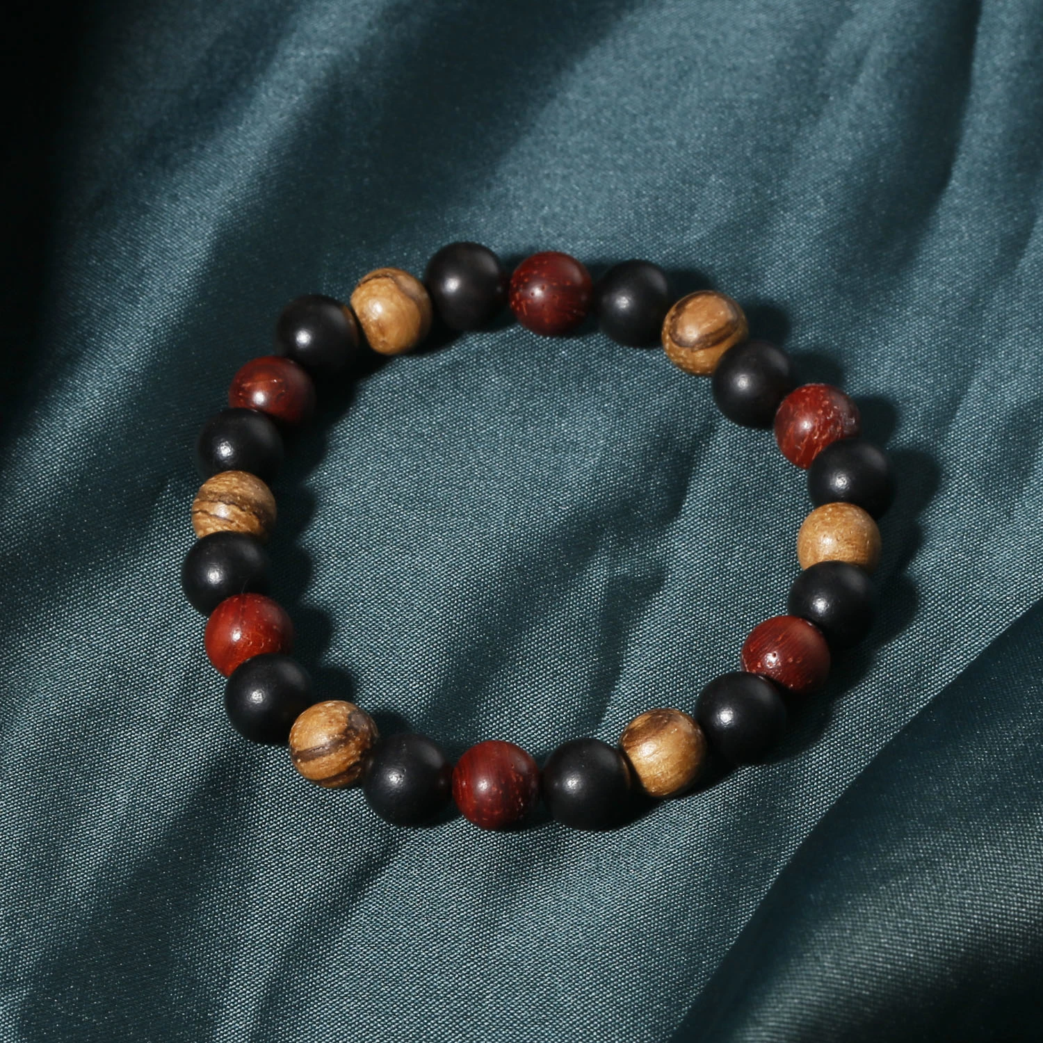 enony wood, vietnam wood, cat's eye wood handmade sandalwood stretch bracelet for men women jewelry