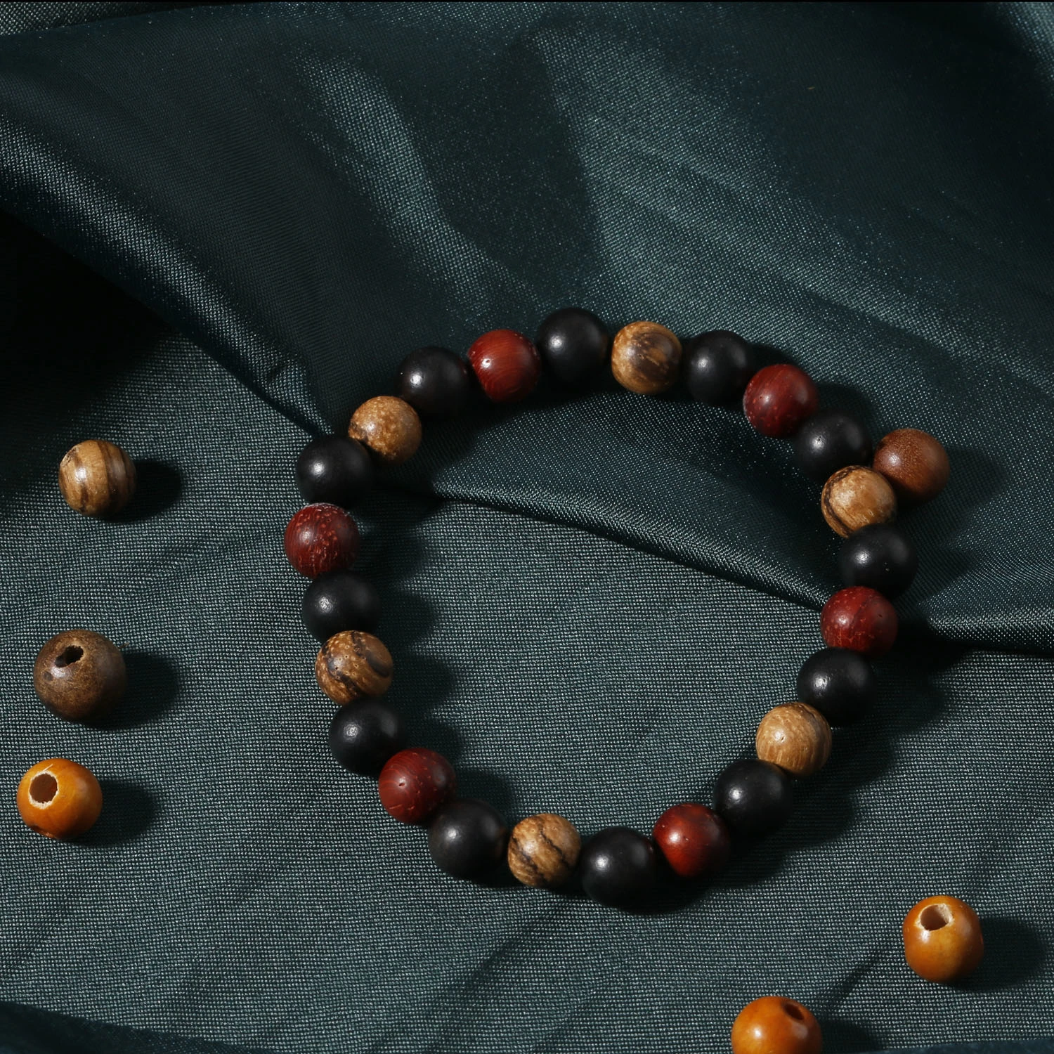 Fashion handmade wooden beads stretch bracelet for men women elegant jewelry gifts