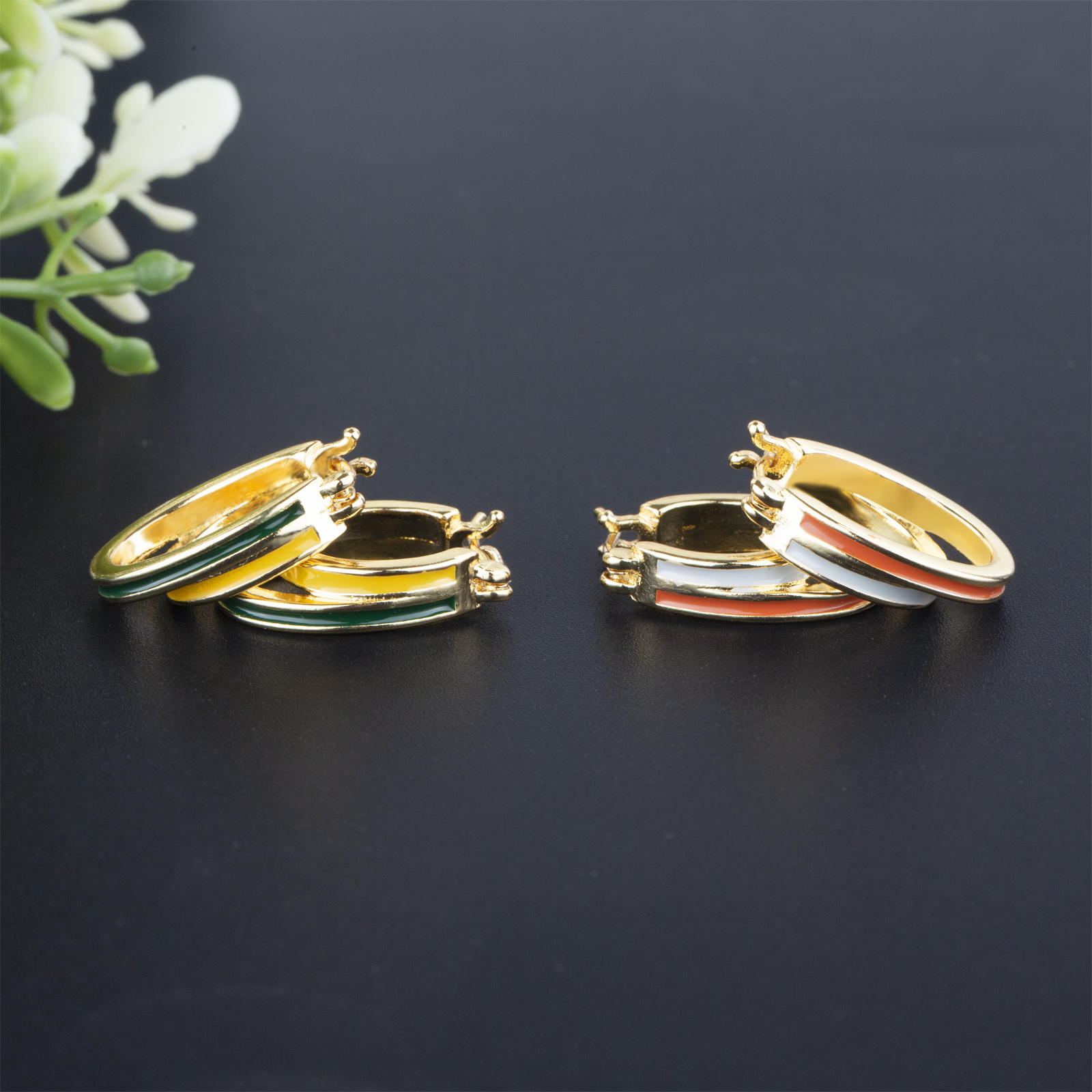 mini brass huggie earrings 14k gold plated earrings fashion women's jewelry gifts