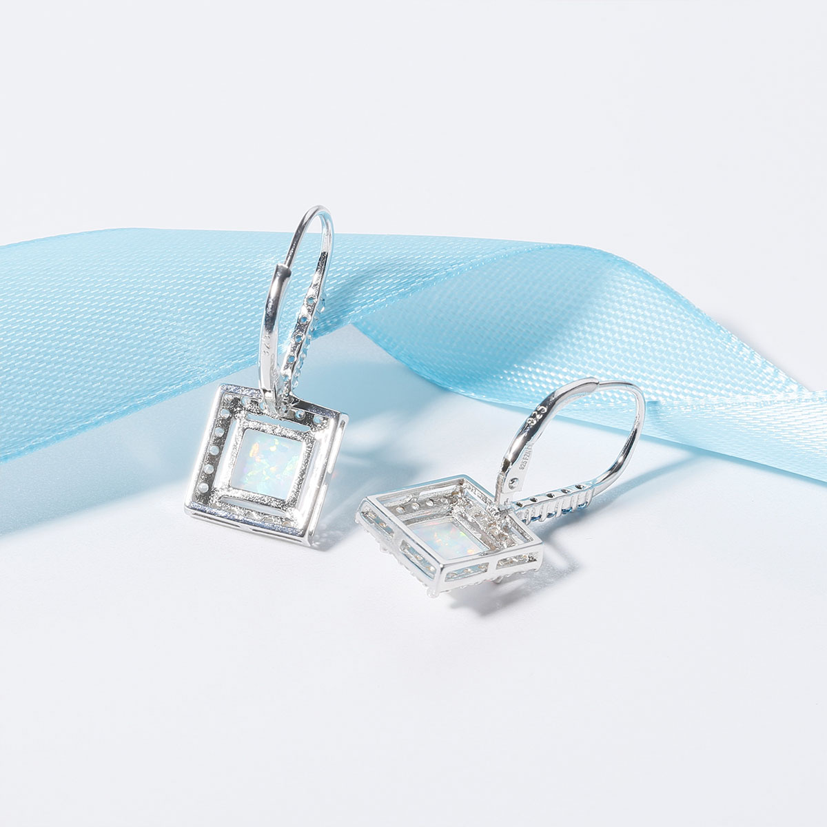 925 sterling silver lever back earrings fashion silver diamond earrings for women girls