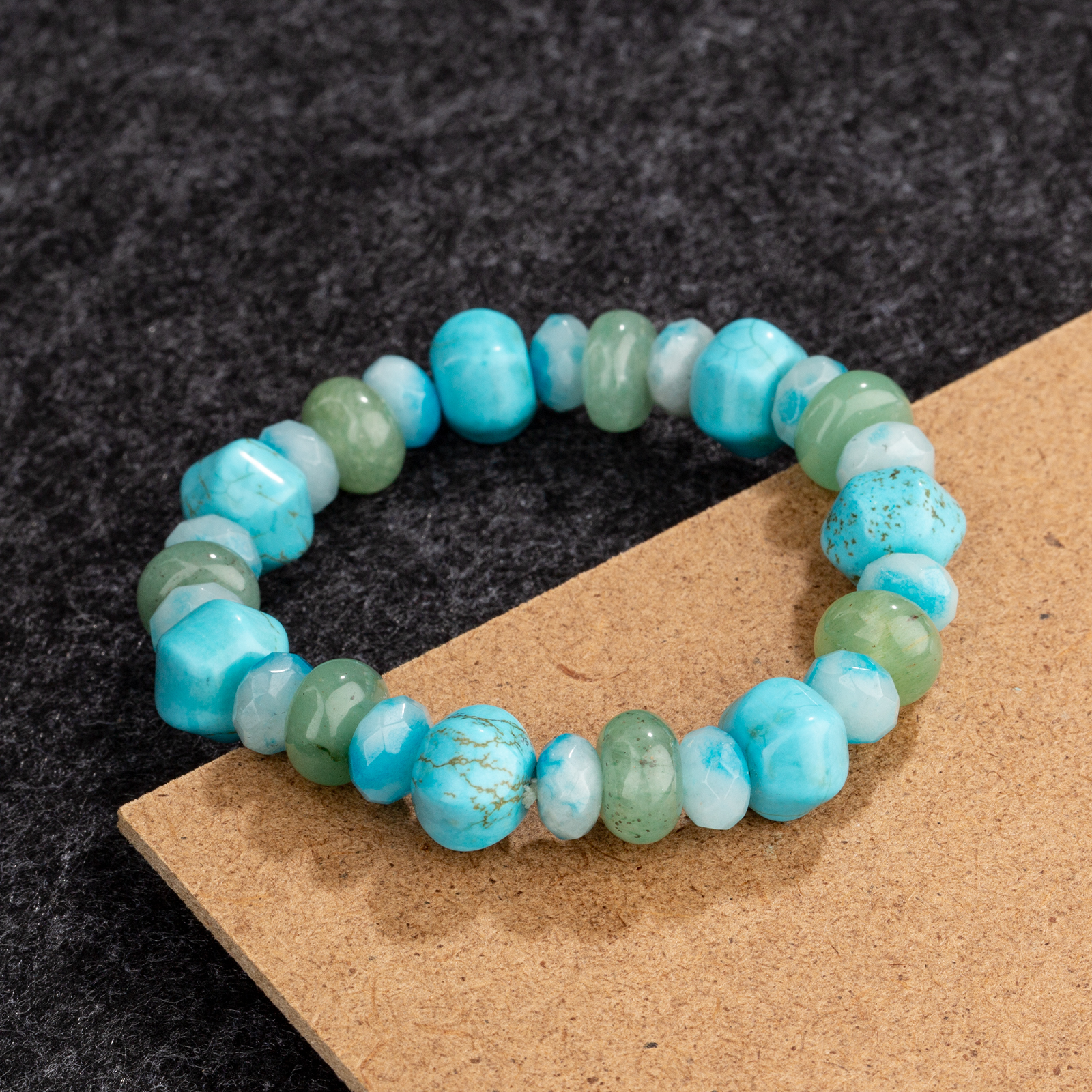 fashion handmade faceted gemstone beads stretchy bracelet jewelry gifts