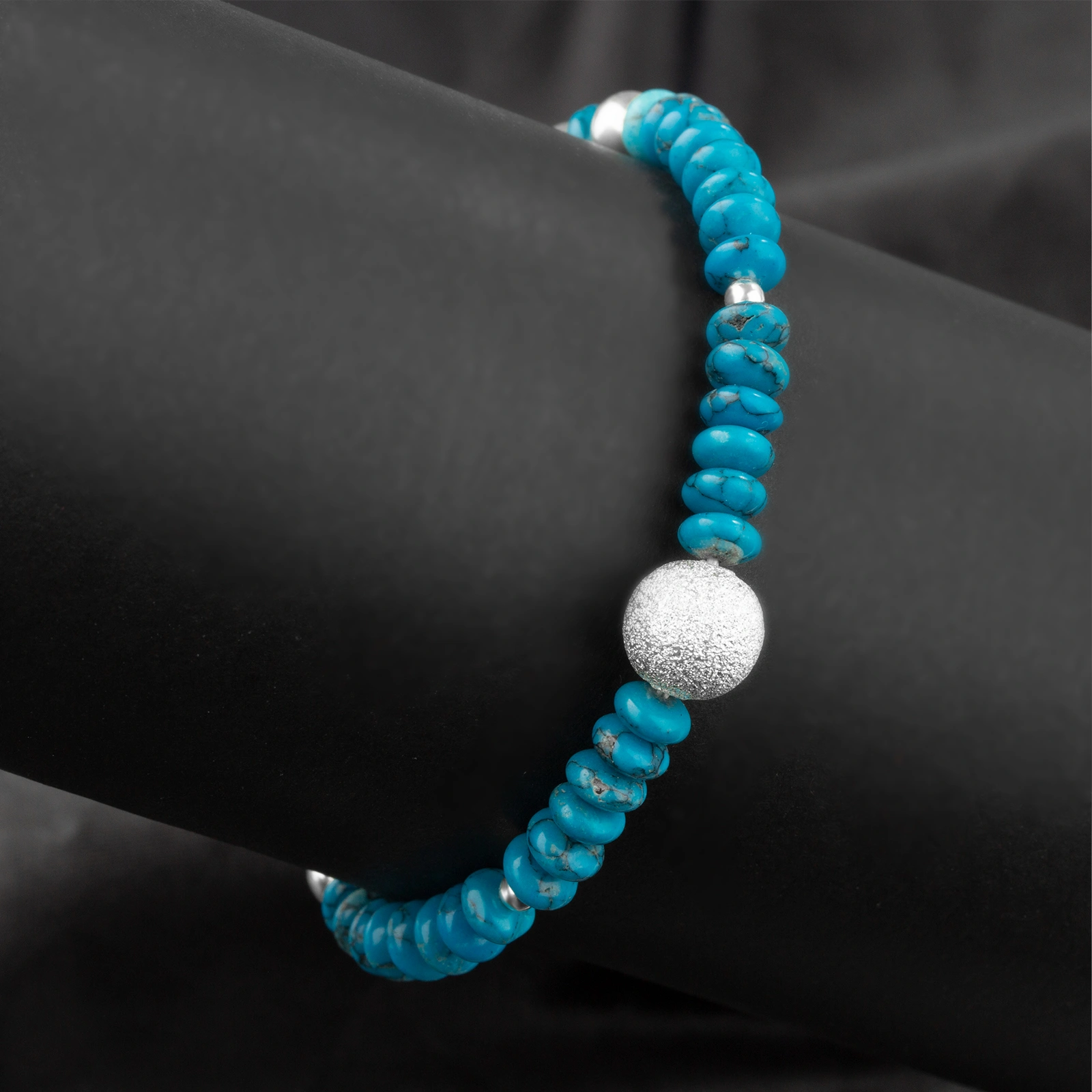 Natural healing howlite chryscolla stretch bracelet for men women