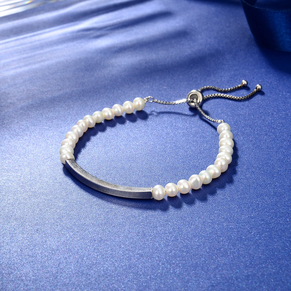 925 sterling silver bracelet for women girls pearl jewelry silver resizable chain