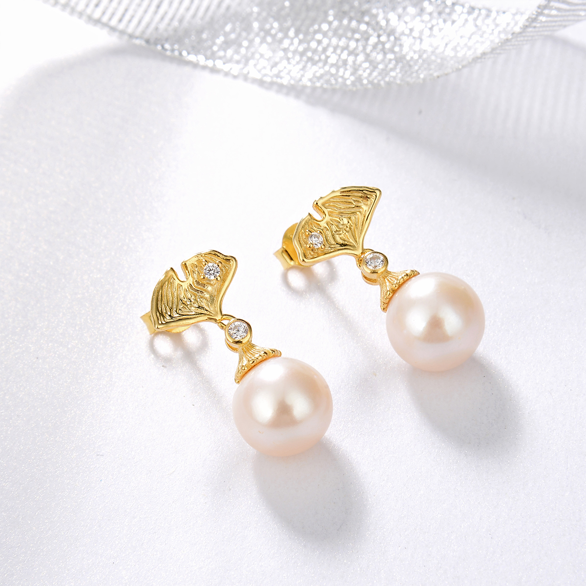 1.5mm 925 sterling silver cubic zirconia studs pearl drop earrings for women best jewelry gifts