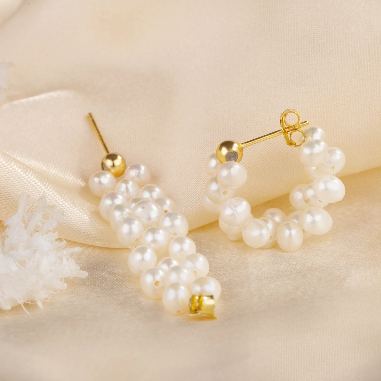fashion pearl long drop earrings for women girls jewelry gifts with silver stud