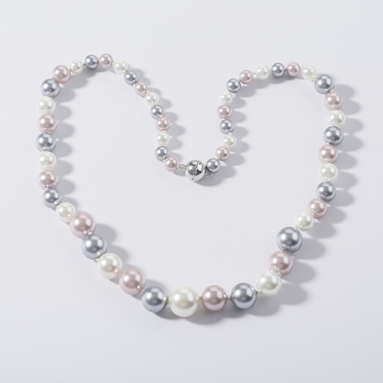 fashion handmade shell pearl strand magnetic clasp necklace elegant women men jewelry gifts