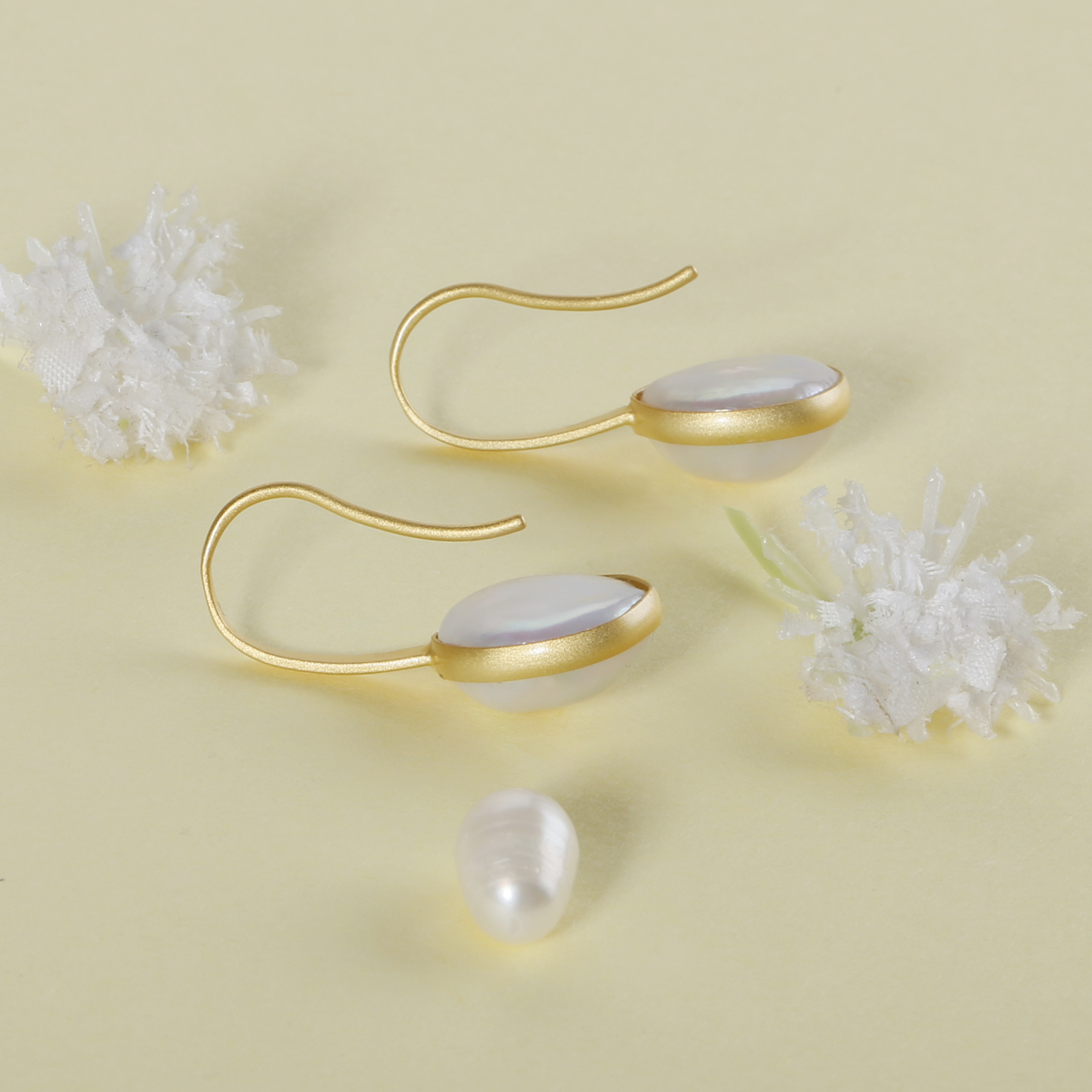 freshwater edison pearl hook earrings gold plated elegant womens jewelry gifts