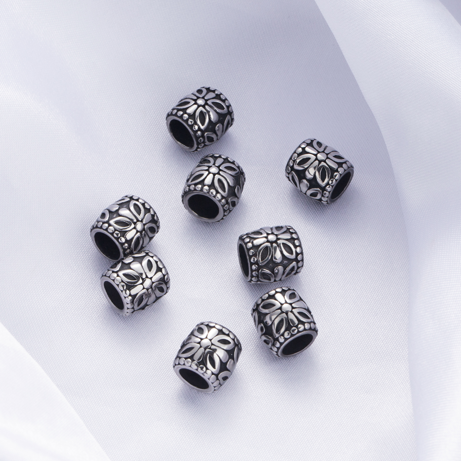 round large hole stainless steel large hole spacer beads jewelry findings