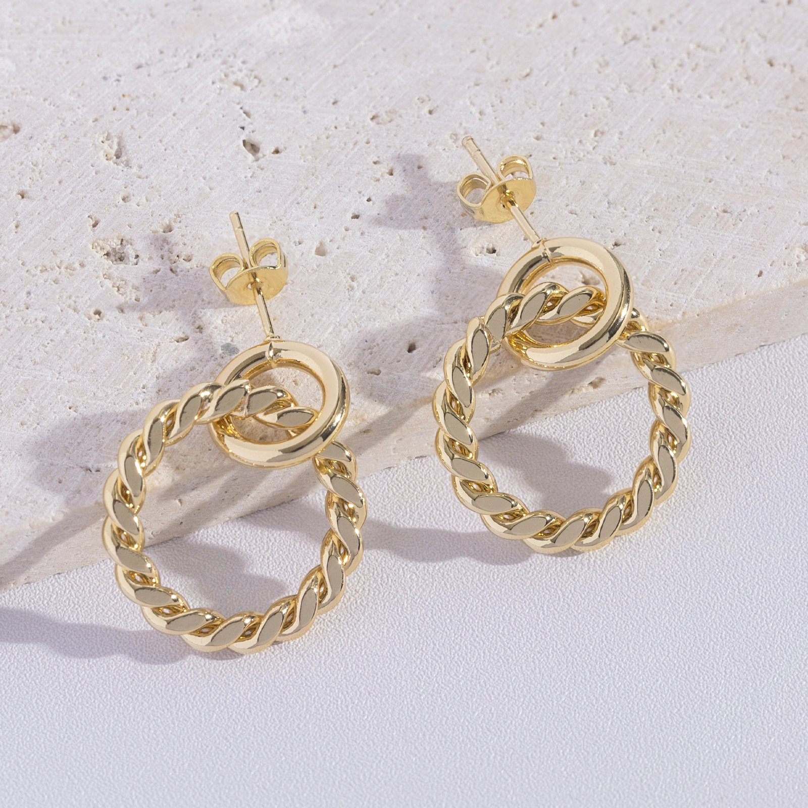 fashion personality interweave twist round drop earrings with 925 sterling silver stud elegant womens jewelry