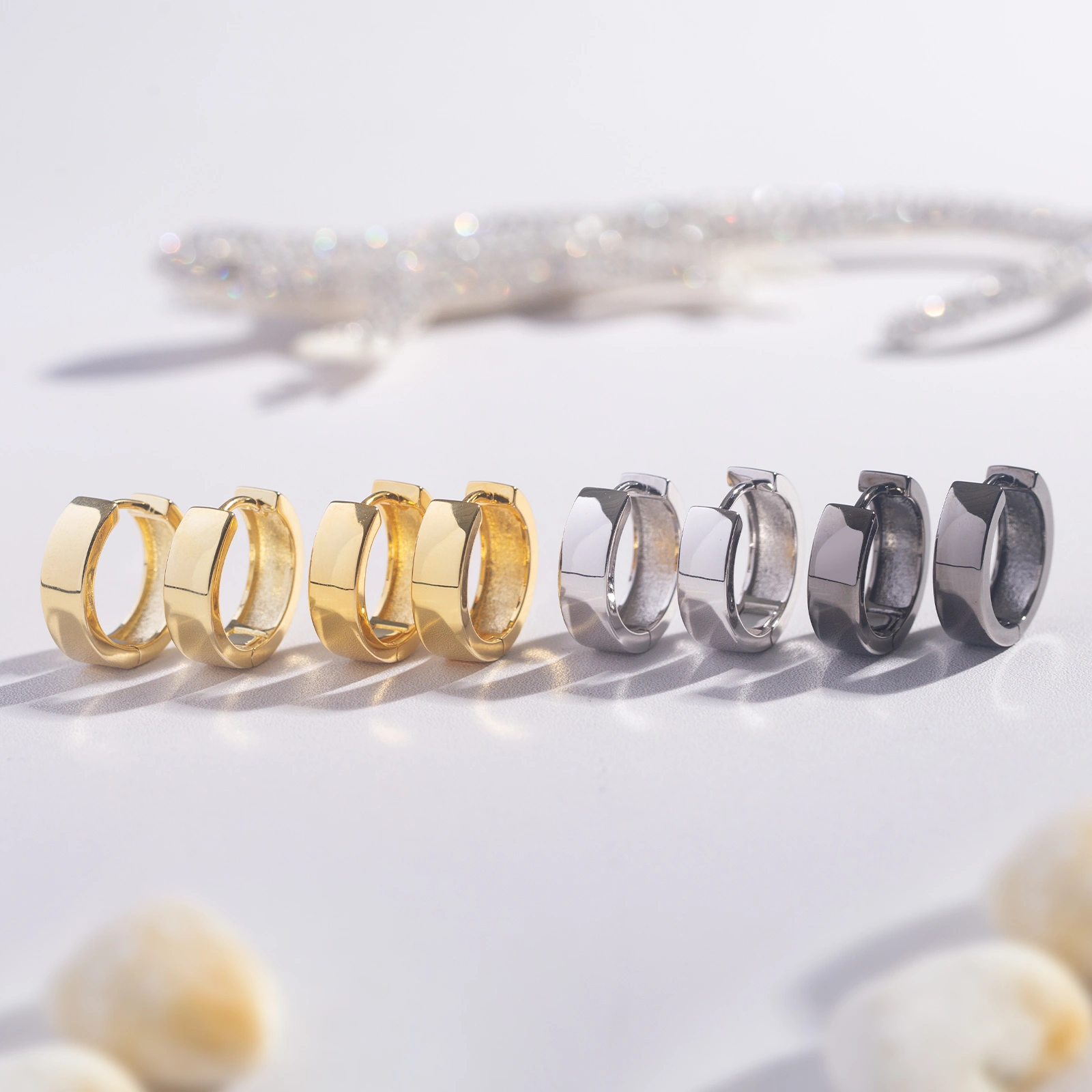 15x15mm mini huggie hoop earrings graceful womens jewelry gifts